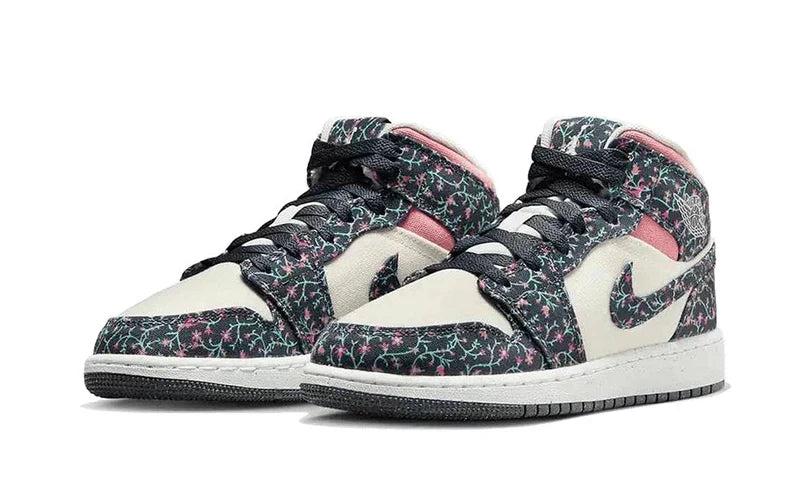 Air Jordan 1 Mid Floral Canvas | FJ3451-001