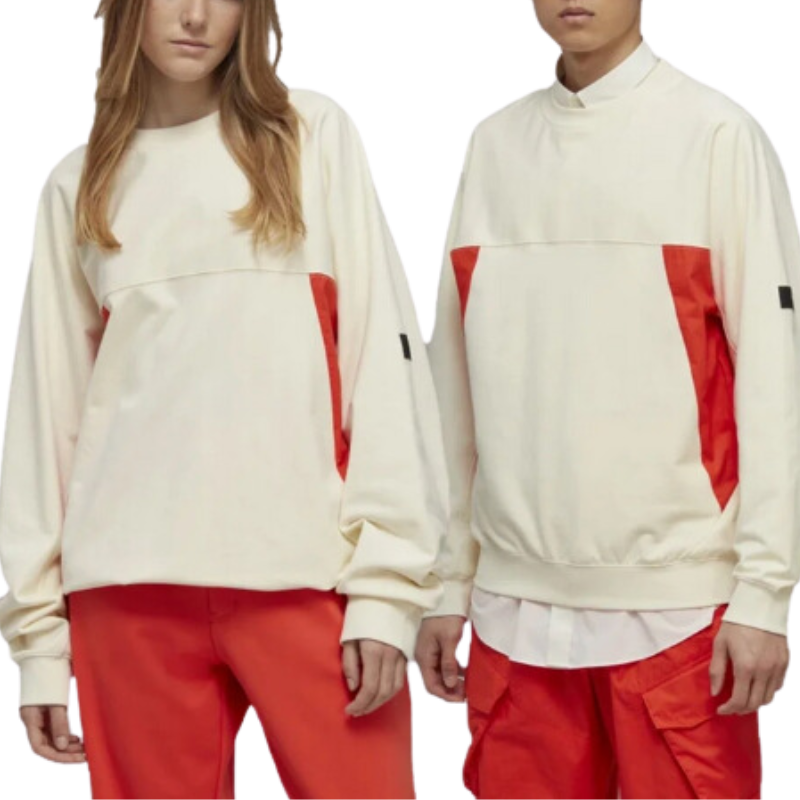 Adidas Y-3 Logo Patch Crewneck Sweater Crem Orange – Crem | HZ8812