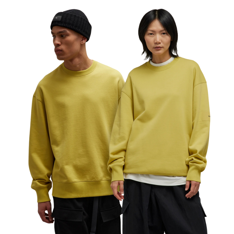 Adidas Pulover Y-3 Crew Din Terry Din Bumbac Organic - Galben – Galben | IP7696