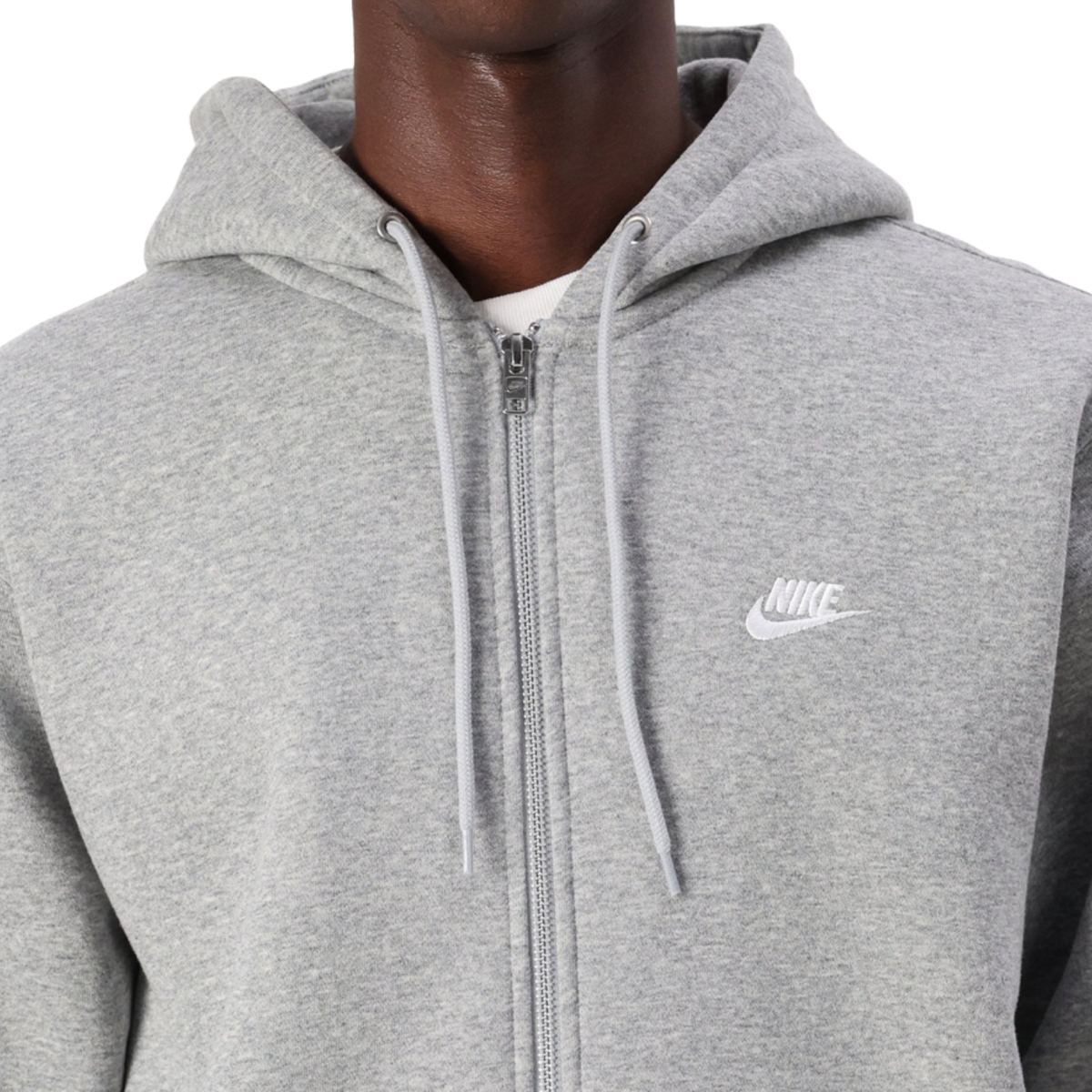 Nike Swoosh Logo Zip-Up Hoodie - Gri | 521573-063