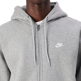 Nike Swoosh Logo Zip-Up Hoodie - Gri | 521573-063