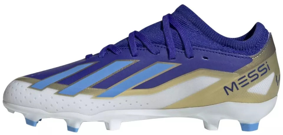 Adidas x Crazyfast League FG J Messi Acc Ghete de Fotbal Profesionale pentru Copii - Albastru | ID0714