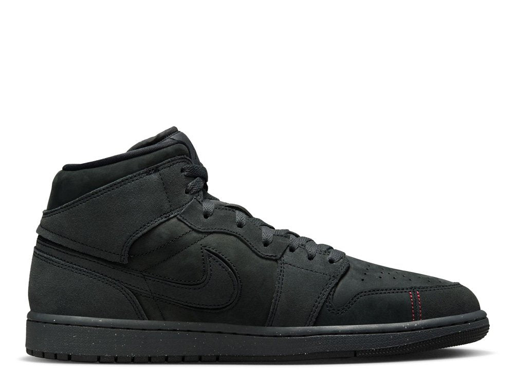 Air Jordan 1 Mid SE Craft 'Dark Smoke Grey' Pantofi Casual de Strada – Negru | FD8634-001