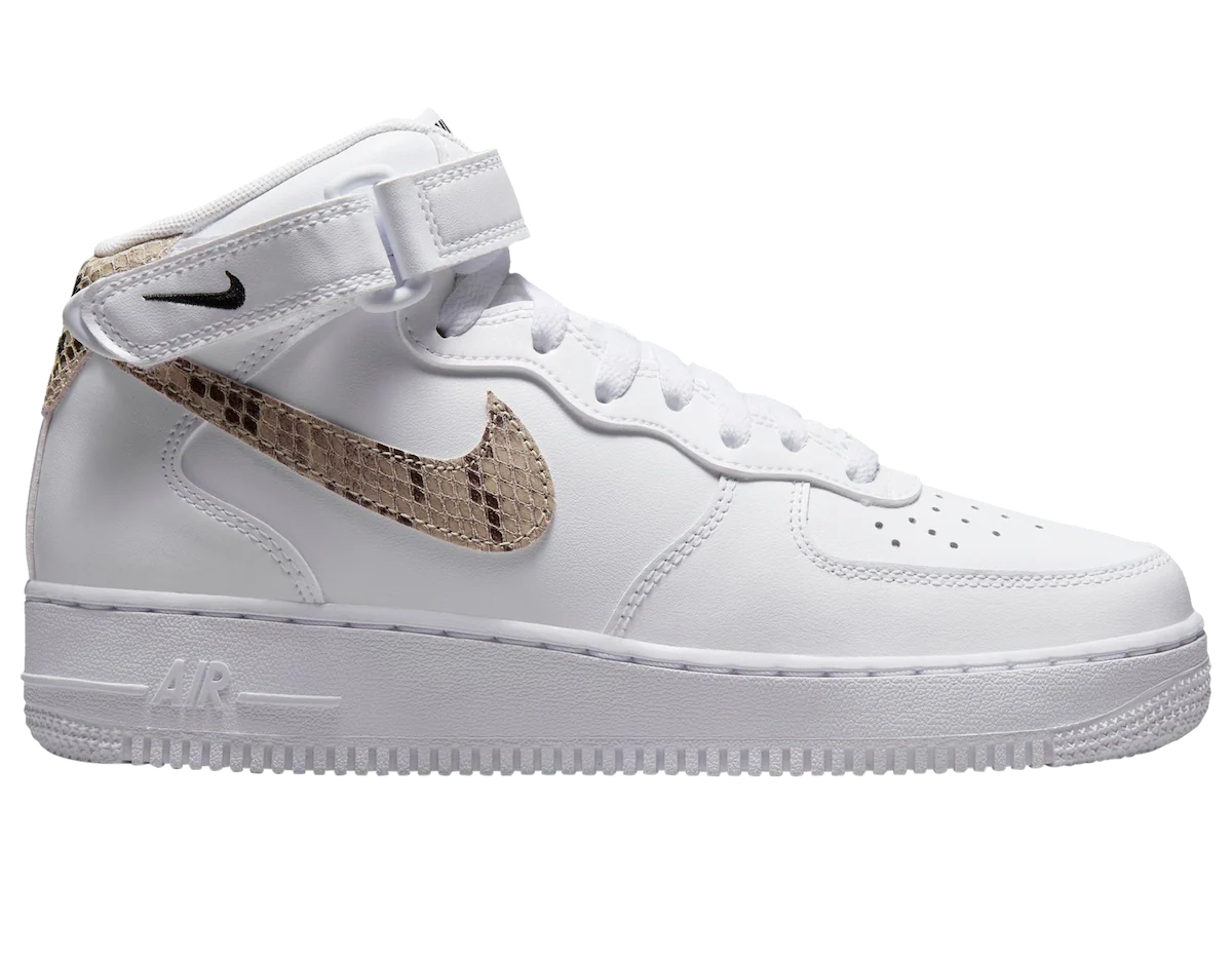 Nike Air Force 1 '07 Mid Snakeskin Pantofi Casual de Strada – Alb | DD9625-101