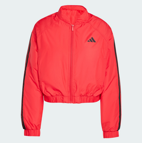 ADIDAS – Geacă Bomber Essentials 3-Stripes Pure Ruby – Cod JP1724
