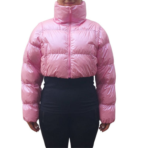 ADIDAS GEACA PUF ESEENTIAL GLOSSY Two-In-One Cropped – Cod JX2990