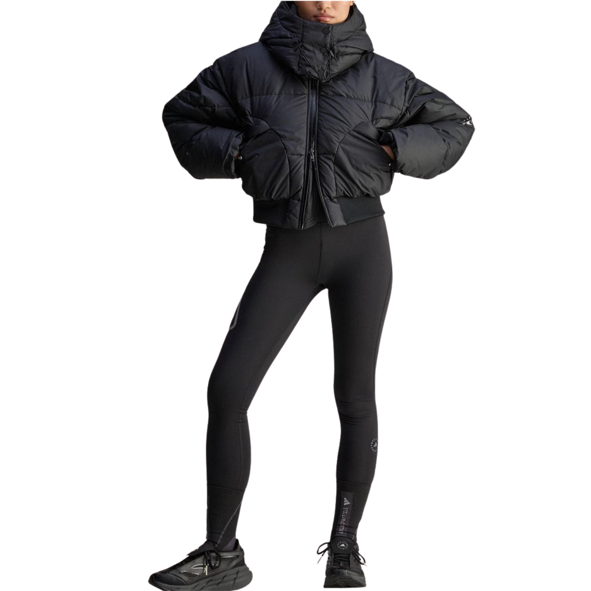 Adidas by Stella McCartney Cropped Padded Winter Jacket – Negru | JW2027