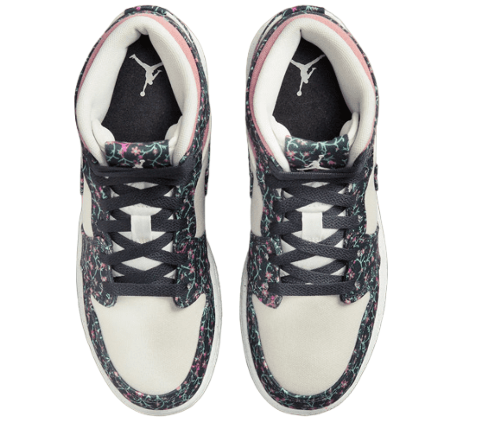 Air Jordan 1 Mid Floral Canvas | FJ3451-001