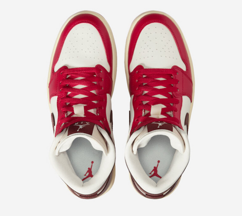 Air Jordan 1 Mid "Mystic Hibiscus" -Bordo | BQ6472-119