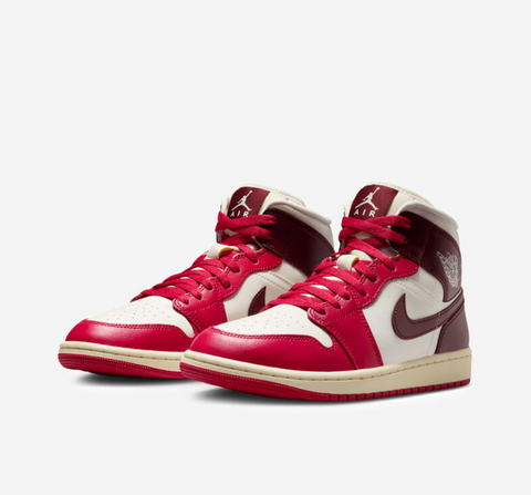 Air Jordan 1 Mid "Mystic Hibiscus" -Bordo | BQ6472-119