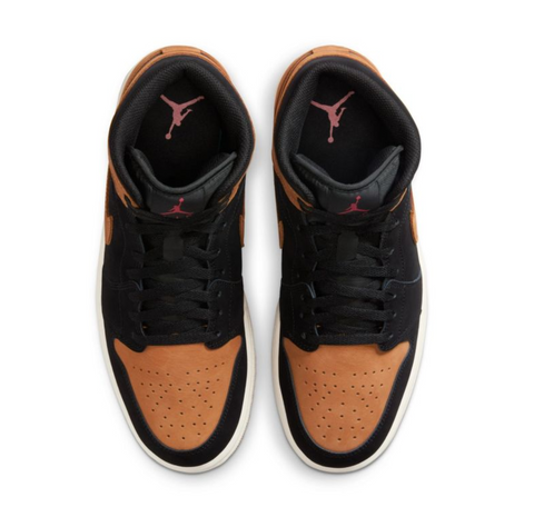 Air Jordan 1 Mid SE "Black Flax" - Negru/Maro | HV4091-002