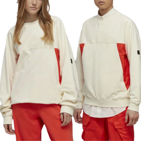 Adidas Y-3 Logo Patch Crewneck Sweater Crem Orange – Crem | HZ8812