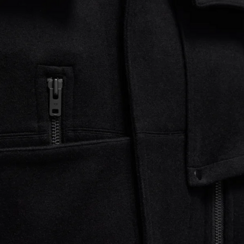 Adidas Y-3 Palton Din Lână - Negru – Negru | IL2163