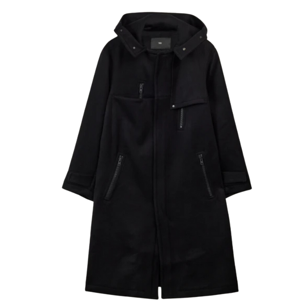 Adidas Y-3 Palton Din Lână - Negru – Negru | IL2163