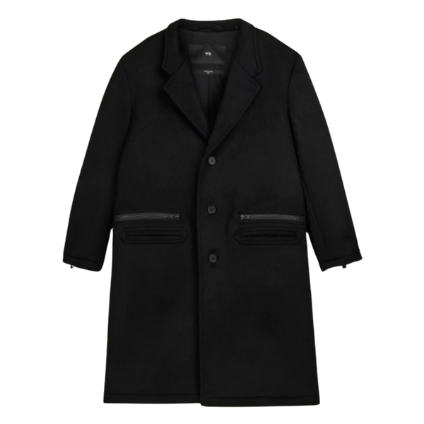 Adidas Y-3 Palton Din Lână cu Croială Tailored - Negru – Negru | IP5593