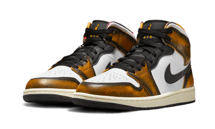 Jordan 1 Mid SE “Orange Wear Away” – Negru | DQ8417-071