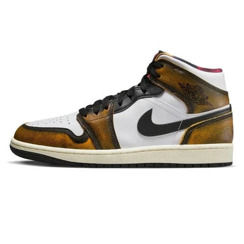 Jordan 1 Mid SE “Orange Wear Away” – Negru | DQ8417-071