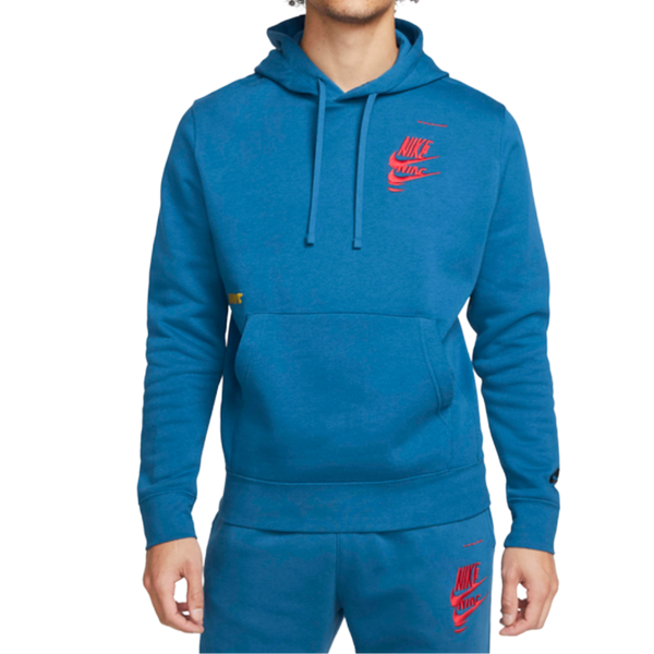 Nike Club Fleece Sweatshirt With Hoodie - Albastru | DM6873-407