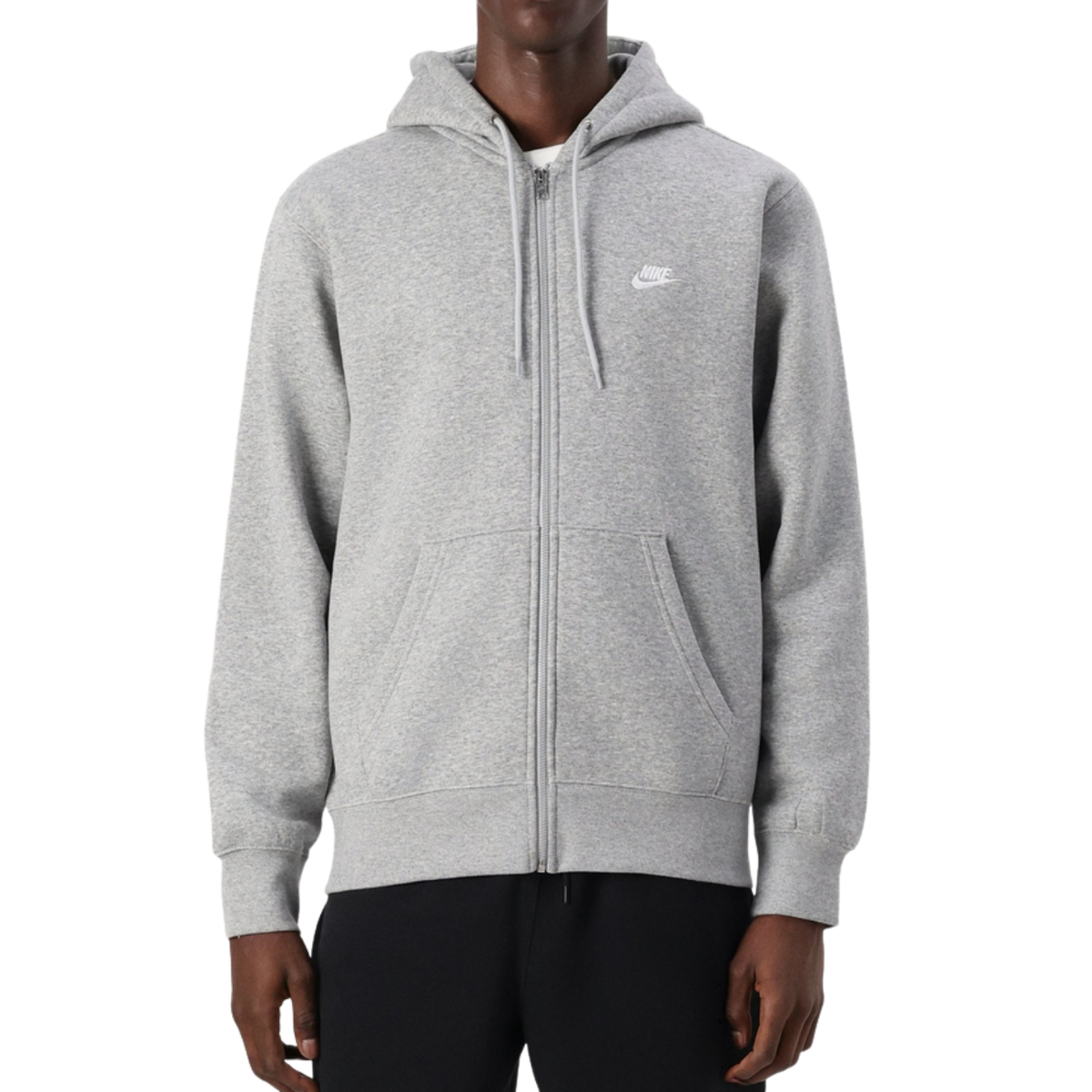 Nike Swoosh Logo Zip-Up Hoodie - Gri | 521573-063