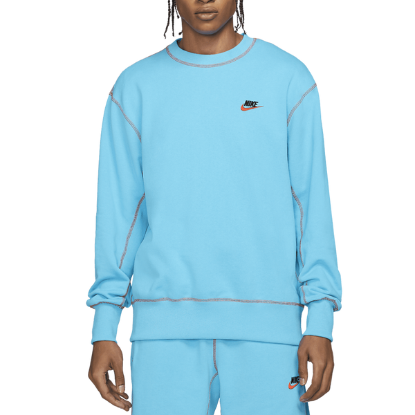 Nike Sportswear Classic Fleece Crew - Albastru | DA0021-447