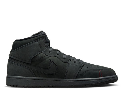 Air Jordan 1 Mid SE Craft 'Dark Smoke Grey' Pantofi Casual de Strada – Negru | FD8634-001