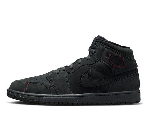 Air Jordan 1 Mid SE Craft 'Dark Smoke Grey' Pantofi Casual de Strada – Negru | FD8634-001