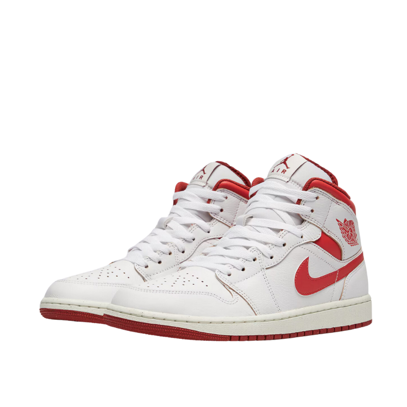 Air Jordan 1 Mid SE - White Dune Red Pantofi Casual de Strada | FJ3458-160