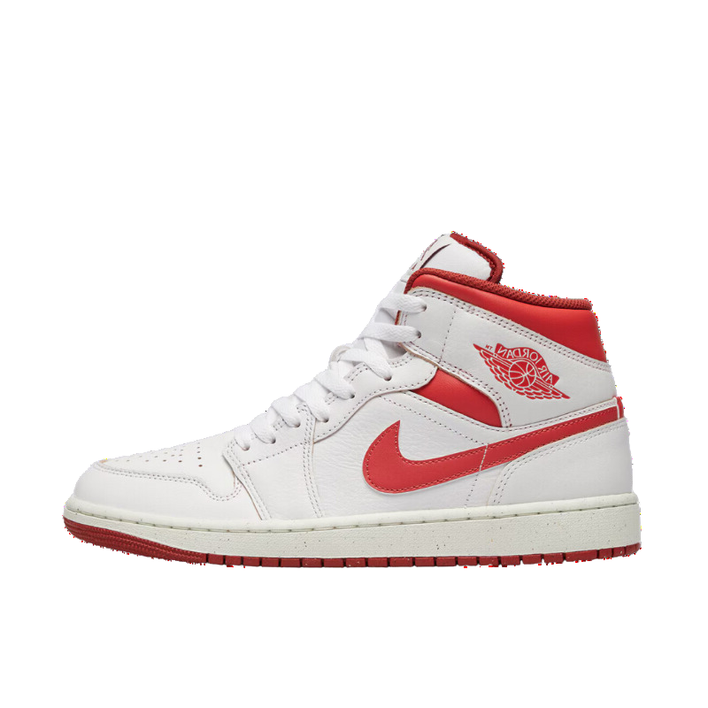 Air Jordan 1 Mid SE - White Dune Red Pantofi Casual de Strada | FJ3458-160