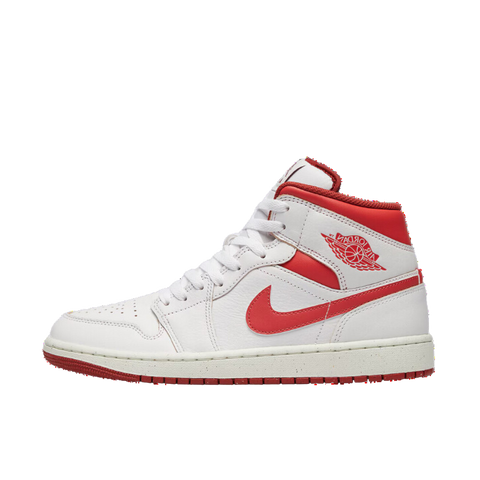 NIKE AIR JORDAN 1 MID SE - WHITE DUNE RED pantofi casual de strada cod FJ3458-160