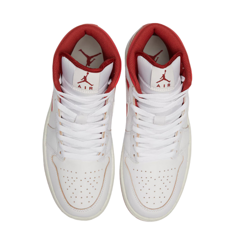 NIKE AIR JORDAN 1 MID SE - WHITE DUNE RED pantofi casual de strada cod FJ3458-160