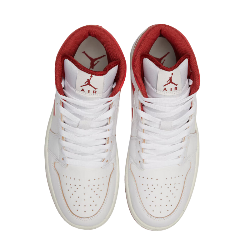Air Jordan 1 Mid SE - White Dune Red Pantofi Casual de Strada | FJ3458-160