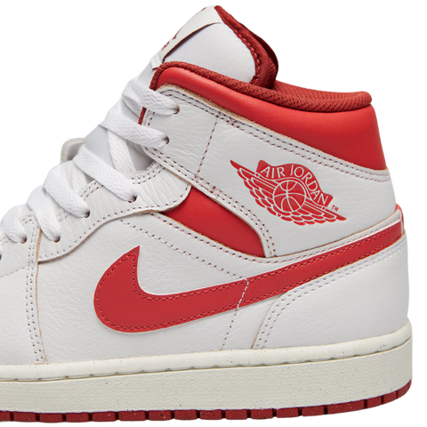 NIKE AIR JORDAN 1 MID SE - WHITE DUNE RED pantofi casual de strada cod FJ3458-160