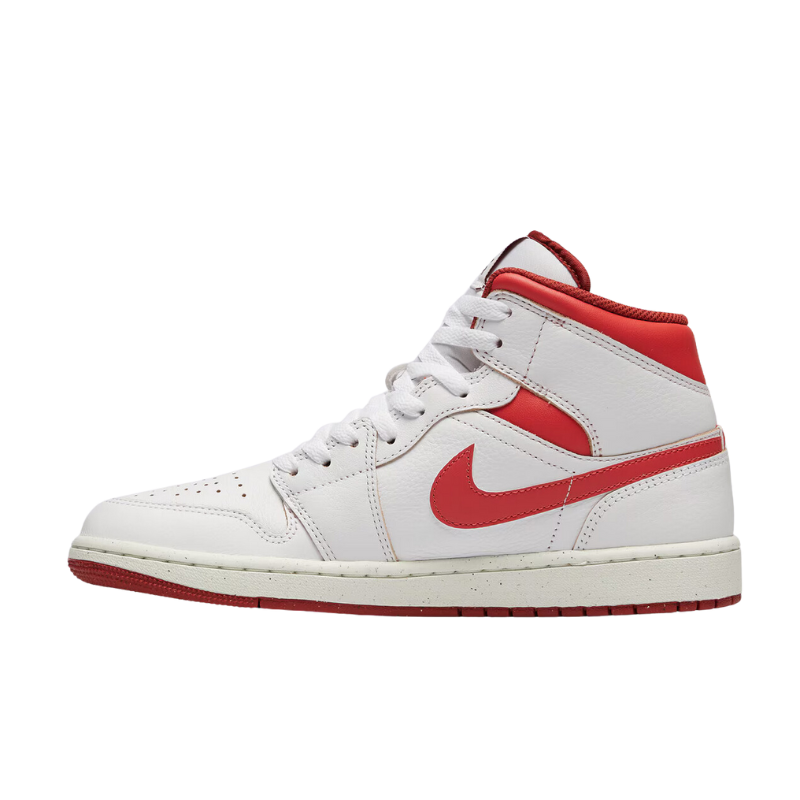 Air Jordan 1 Mid SE - White Dune Red Pantofi Casual de Strada | FJ3458-160
