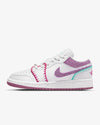 JORDAN 1 LOW WHITE LIGHT BORDEAUX 'GS' pantofi casual de strada cod DM9037-100
