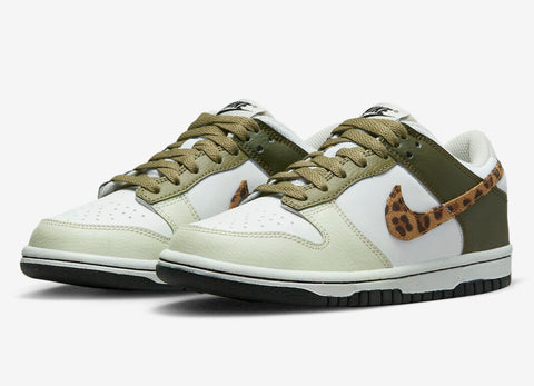 NIKE DUNK LOW OLIVE LEOPARD 'GS' pantofi casual de strada cod DX9282-100