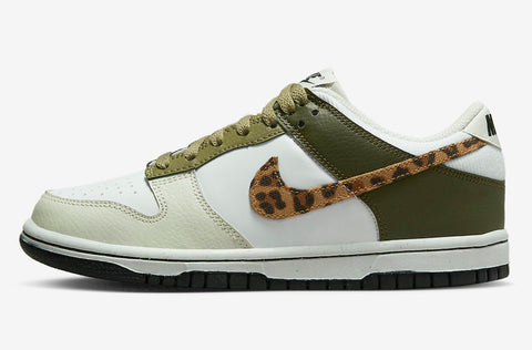 NIKE DUNK LOW OLIVE LEOPARD 'GS' pantofi casual de strada cod DX9282-100